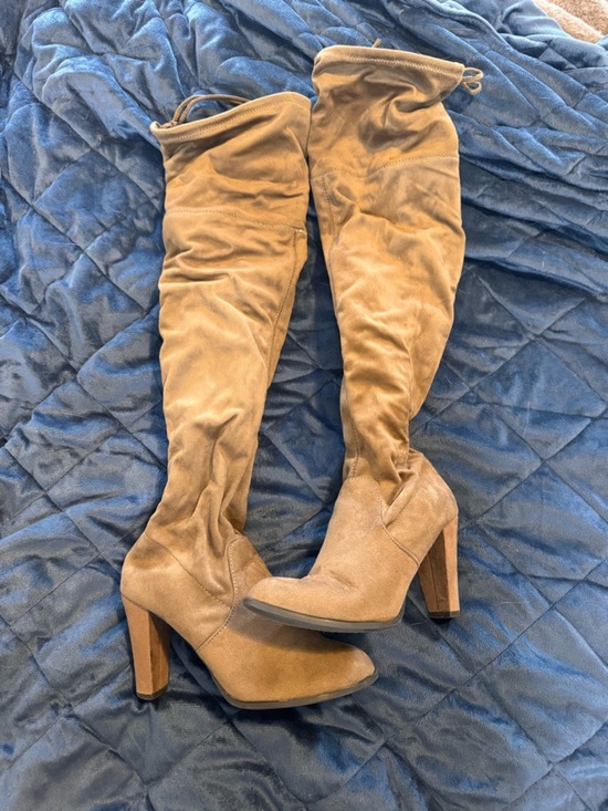 Target Shoes - Target Women's Camel Over-the-Knee Suede Block Heel Boots
